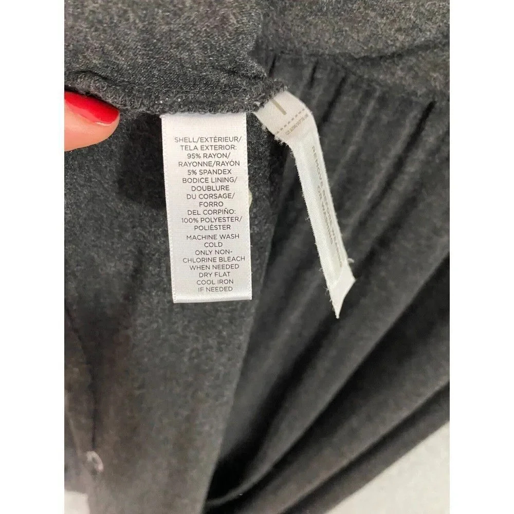 LOFT womens sleeveless maxi dress gray XS blousoon stretch minimalist - Picture 4 of 8
